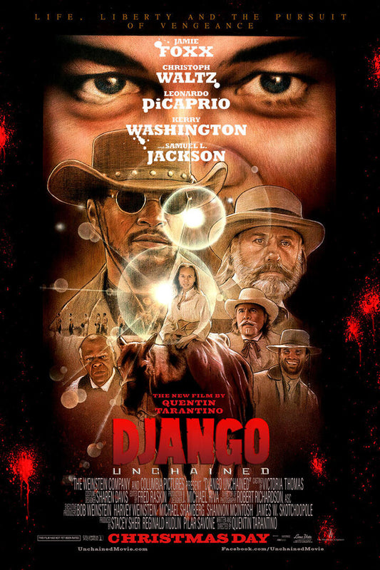 Django Unchained Alternative Poster – Unframed Art Print for Movie Lovers